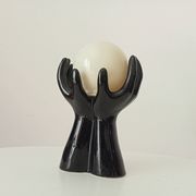 Vintage Italian ceramic and opaline lamp from the 80s
