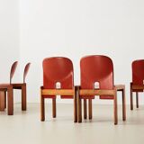 Tobia & Afra Scarpa Set of 5 Model 121 Dining Chairs for Cassina Italy 1965