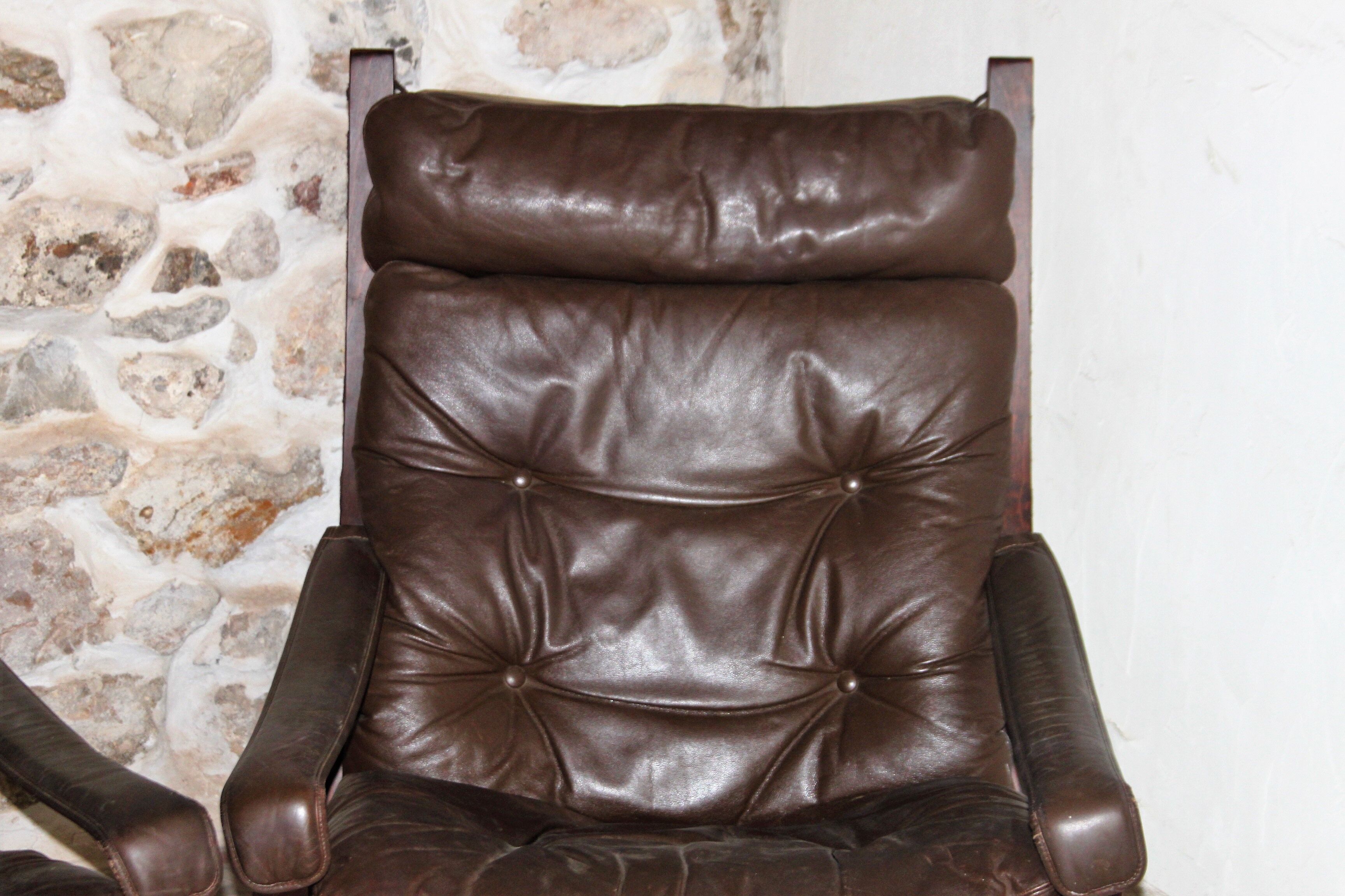 Pair of scandinavian armchairs by Ingmar Relling 60/70