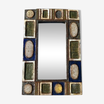 Sblime Vallauris ceramic mirror “Les Argonautes” signed