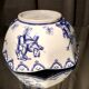 Bol ou coupelle en faience decor asiatique a motifs bleus