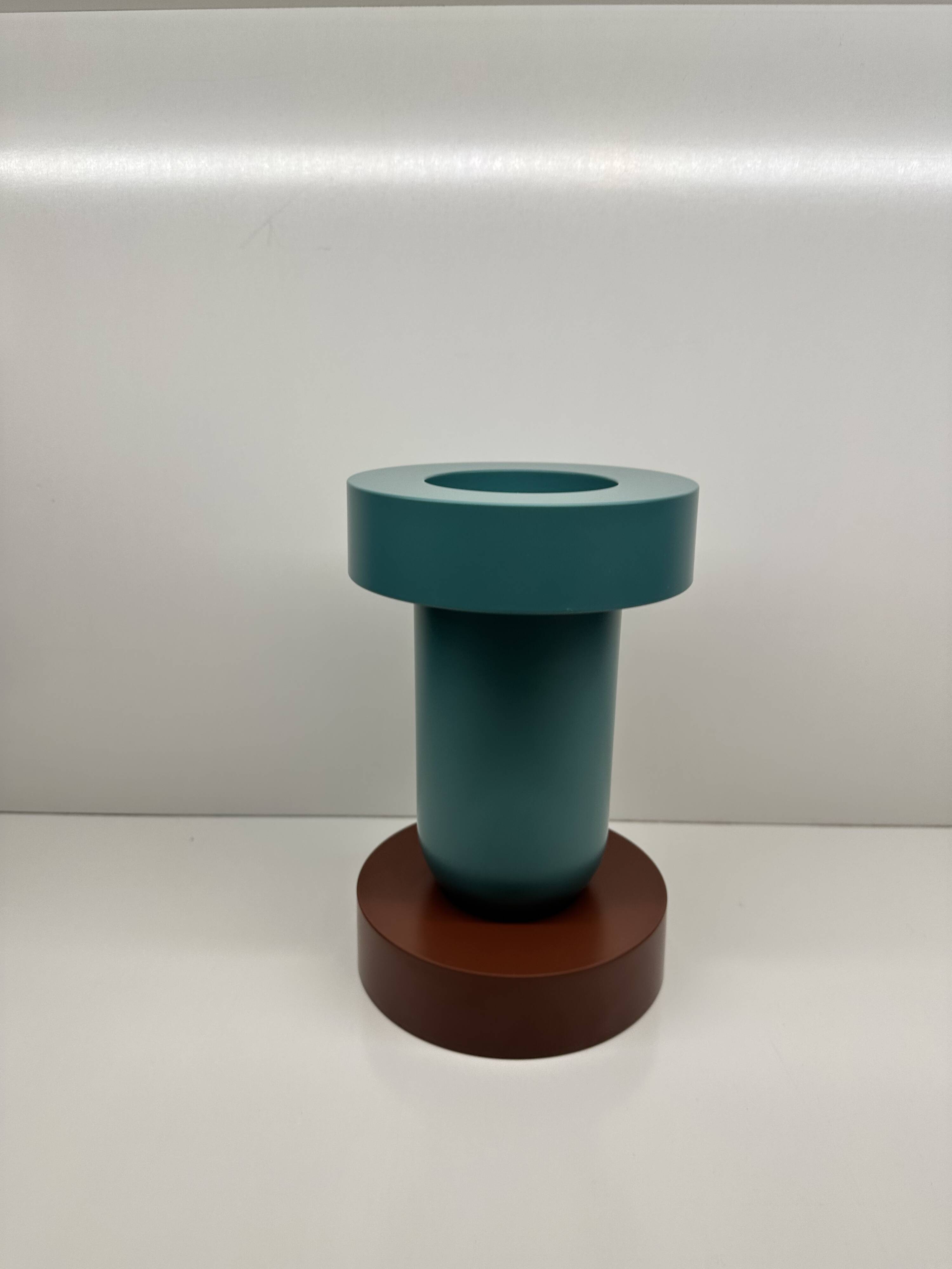 Vase Mirto Ettore Sottsass for Marutomi Japan 1997 Lacquered Blue Plastic