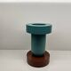 Vase Mirto Ettore Sottsass for Marutomi Japan 1997 Lacquered Blue Plastic