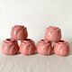 6 bougeoirs boutons de roses, années 80