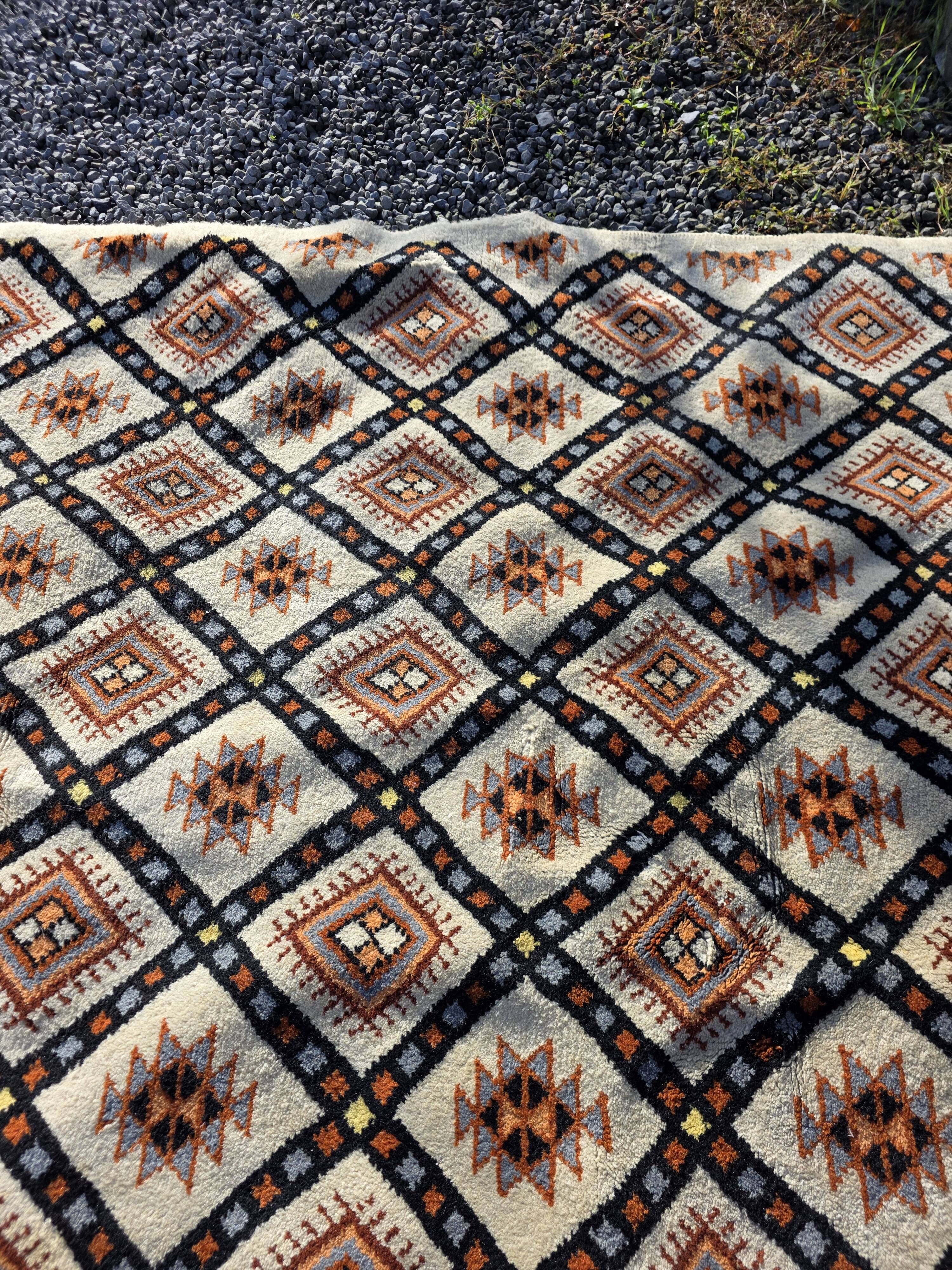 Tapis scandinave en laine des années 60/70