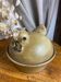 Art Ceramic stoneware dish with lid in the shape of a hen
