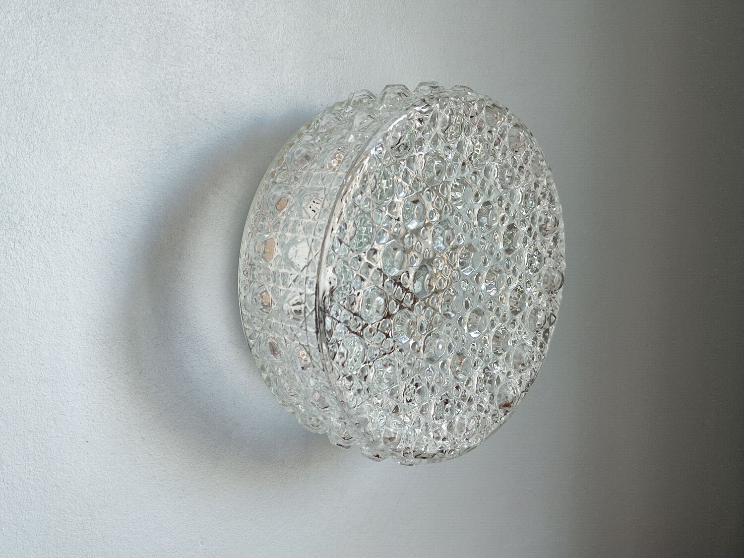 Prisma round ceiling light in vintage glass