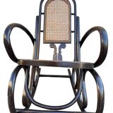 Set of 2 thonet style cane rocking chairs