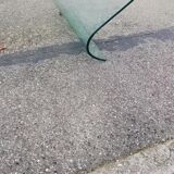 Vintage curved glass coffee table