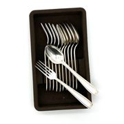Ercuis 6 forks and 6 spoons dessert model carthage silver metal