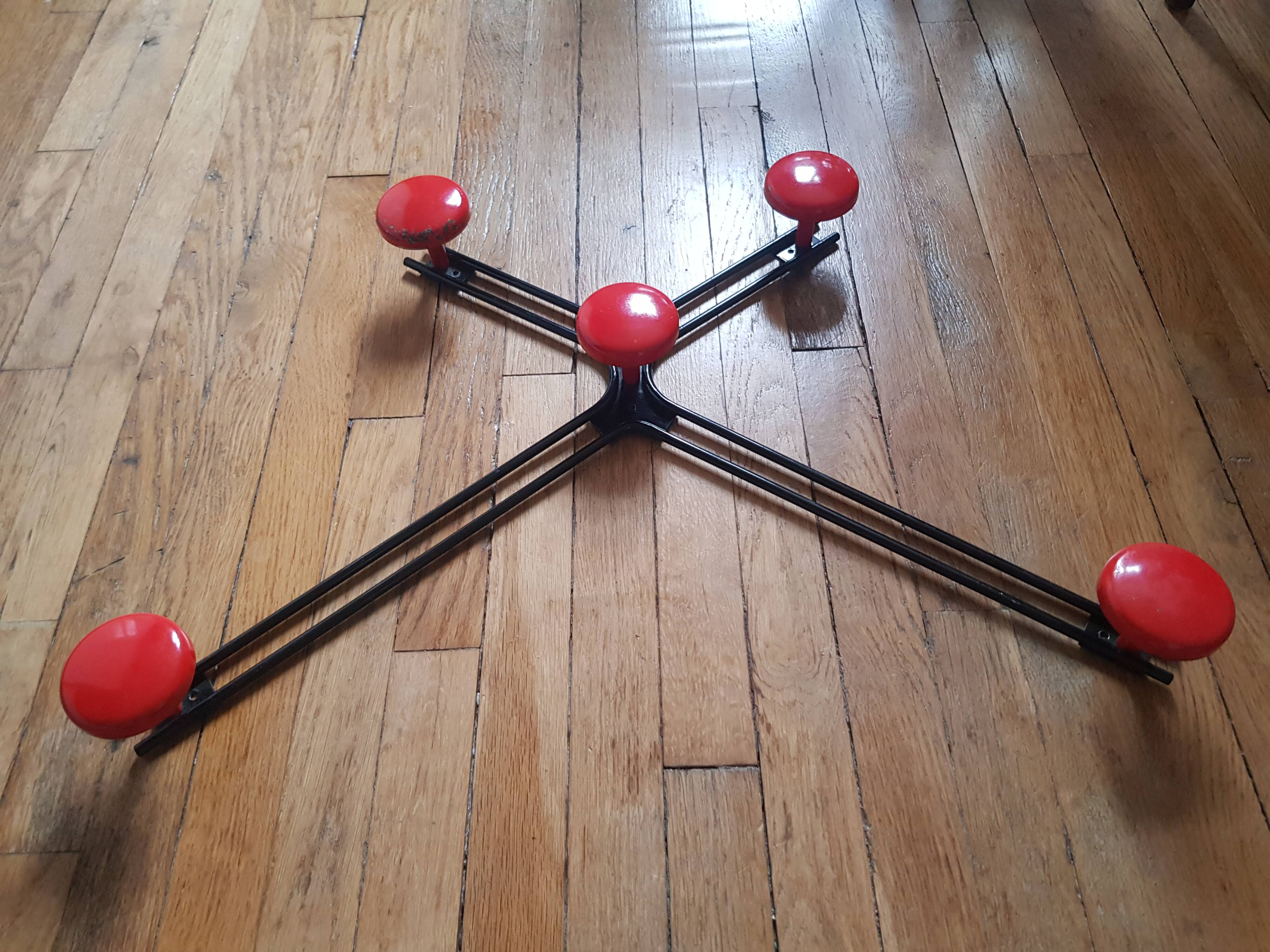 Vintage star wall coat rack