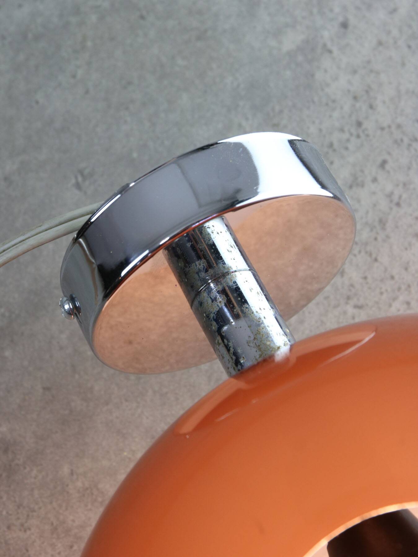 Space-age Italian Plexiglas Brown Wall Lamp, 70s