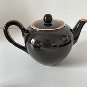 Teapot and sugar bowl Villeroy & Boch model Biarritz glossy black