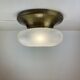 Brass & Murano Glass Ceiling Lamp, Italy, 1960s