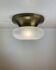 Brass & Murano Glass Ceiling Lamp, Italy, 1960s