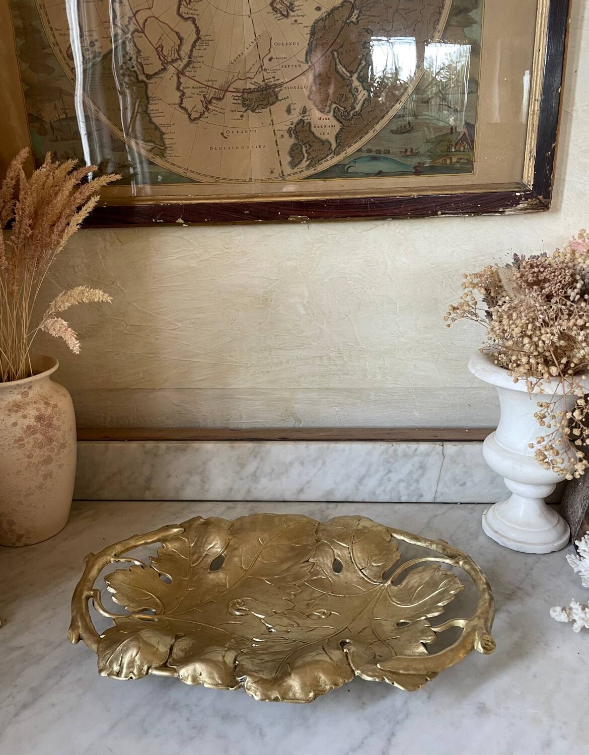 Solid brass fruit bowl