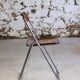 Lot de 3 chaises pliantes en plexiglas et chrome, 1970