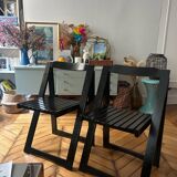 Set of 2 folding chairs in the style of Aldo Jacober.