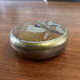 So-called "vanity" box in cloisonné enameled brass, rare and vintage.