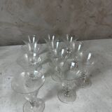 A lot of crystal glasses