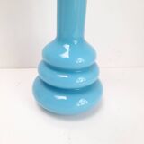 Blue opaline vase with space age rings