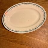 Plat de service ancien faïence bourgeois