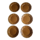 6 ochre earthenware plates from Haute Provence
