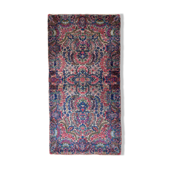 Former carpet persian kerman done hand 61cm x 125cm, 1920 s
