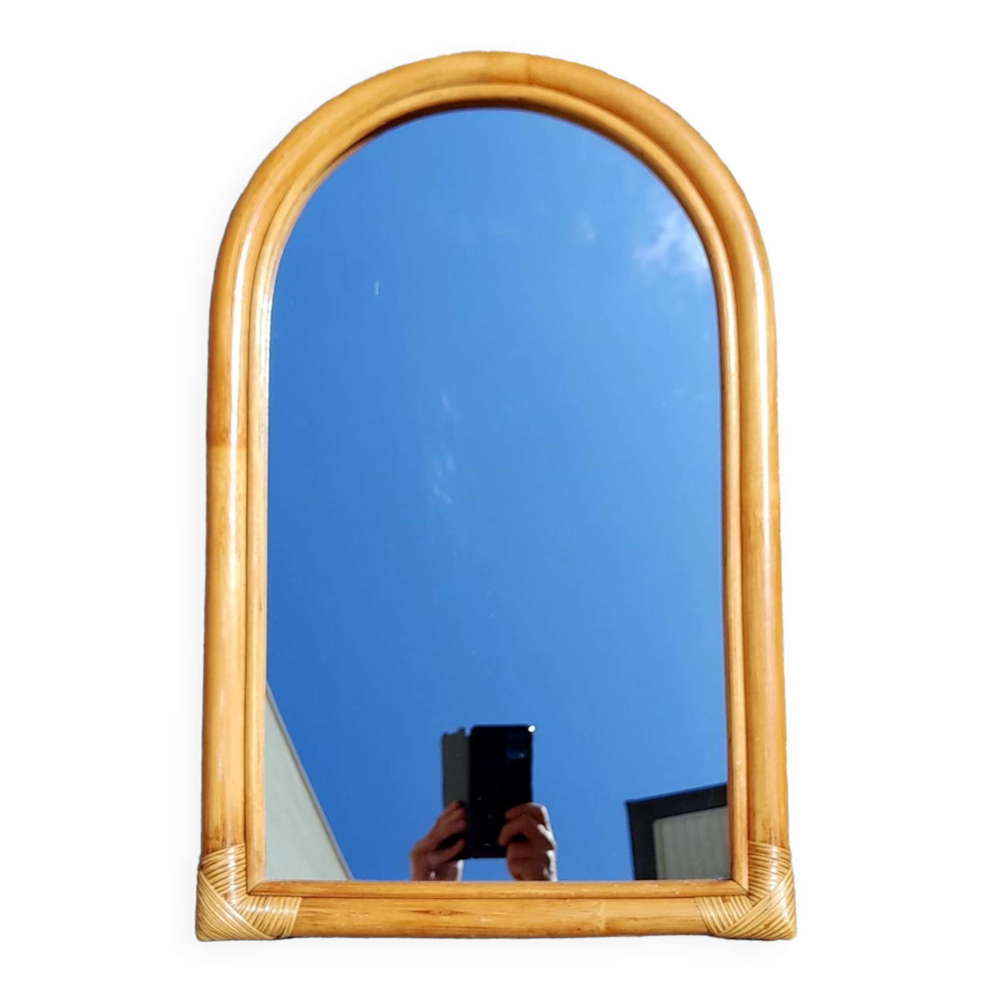 Rattan mirror 60s