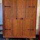 Wicker rattan bamboo wardrobe 1950 1960
