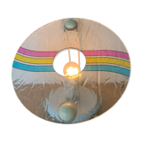 Toffoli Lamp Multicolor Plastic 80´s Disk Shape Pop Italy Disco Series