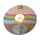 Toffoli Lamp Multicolor Plastic 80´s Disk Shape Pop Italy Disco Series