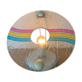 Lampe Toffoli Multicolore Plastique 80´s Forme De Disque Pop Italie Série Disco