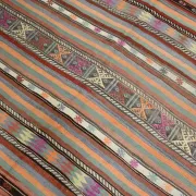 Vintage Turkish Green Kilim Rug, Bohemian Eclectic Home Decor, 176x230Cm