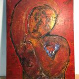 Oil on canvas olivier bony art brut singulier outsider