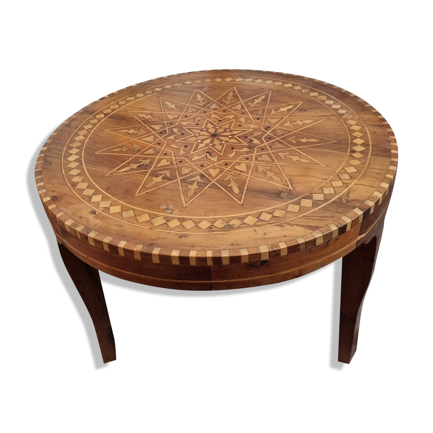 Marquetry table Morocco, 1960