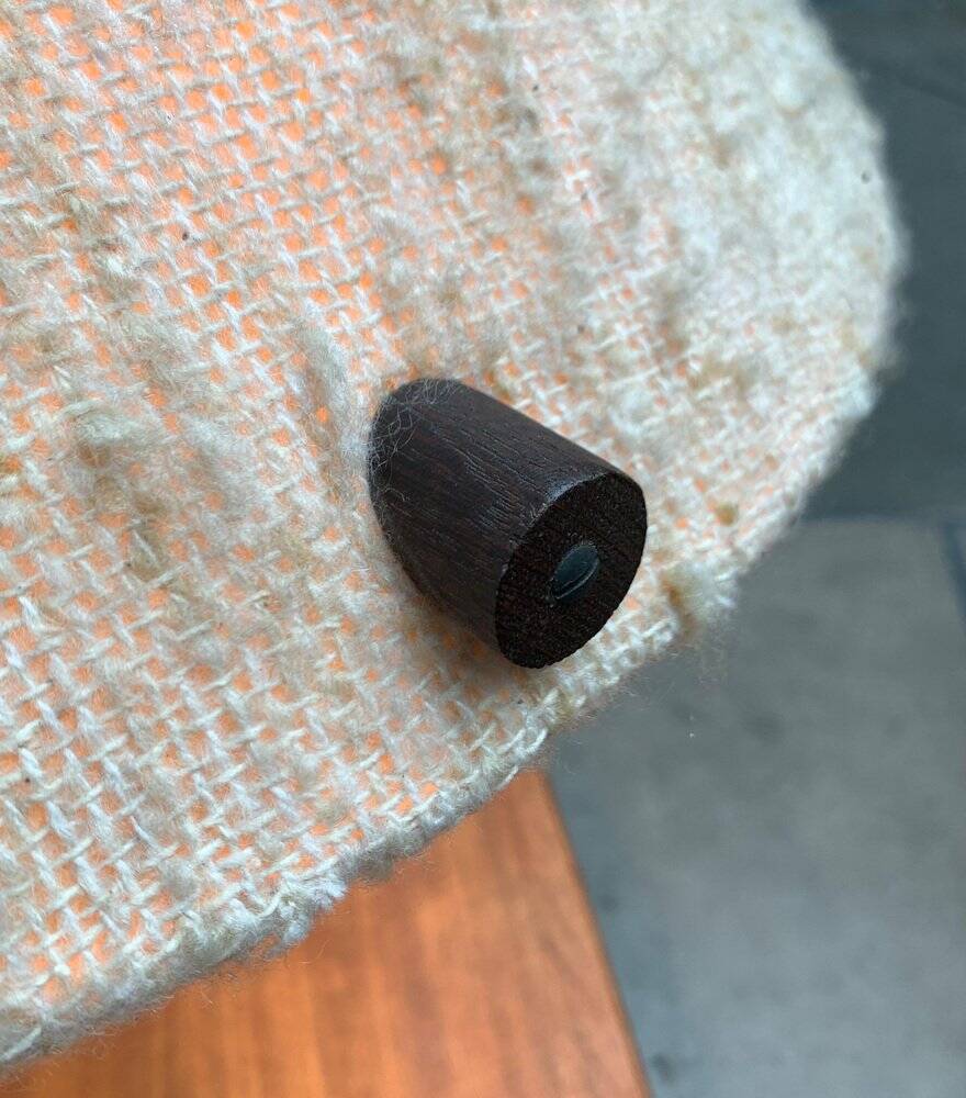 Wood and wool suspension from the mid-century, 1960s.