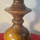 lampe de chevet scandinave bois olivier abat jour osier tres bon etat 35x19