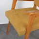 Fauteuil scandinave vintage velours jaune