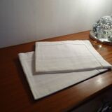 2 old openwork mestizo cotton pillowcases