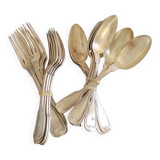 9 antique forks and 9 spoons grade 84 with classic décor