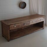 Old trading counter in solid oak – 19th century trade furniture