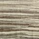 8x11 Brown Beige Minimalist Handmade Wool Kilim Rug, 226x350Cm