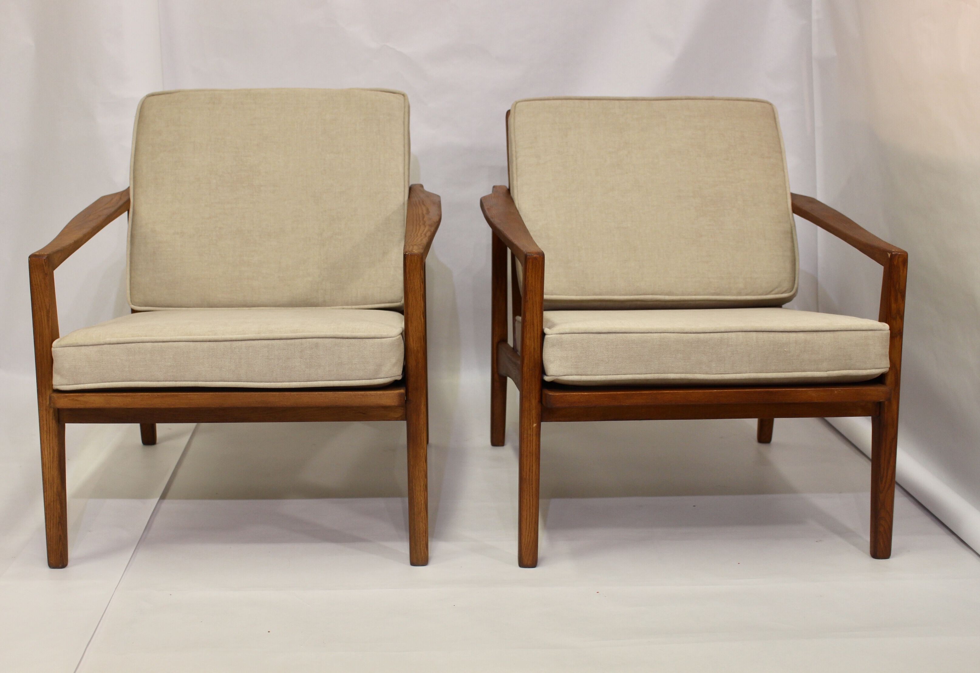 Pair of 60s Scandinavian style armchairs