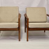 Pair of 60s Scandinavian style armchairs