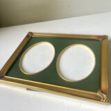 Cadre photo art deco en métal à double ouverture 17 cm x 13 cm