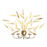 Large wall lamp "Leaves" in brass - 1970.