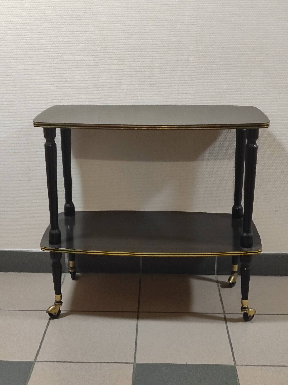 Large vintage serving trolley