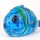 Blue enamelled fish sculpture Rimini by Aldo Londi Bitossi, Italy, 1950s
