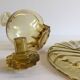 ART DECO Tray and Carafe Amber Yellow Glass